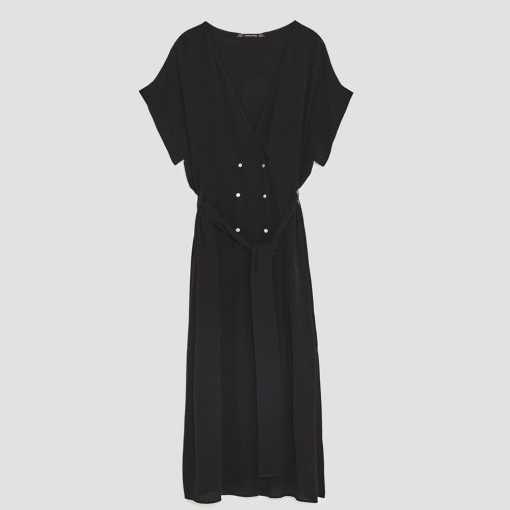 Zara Black Wrap Dress